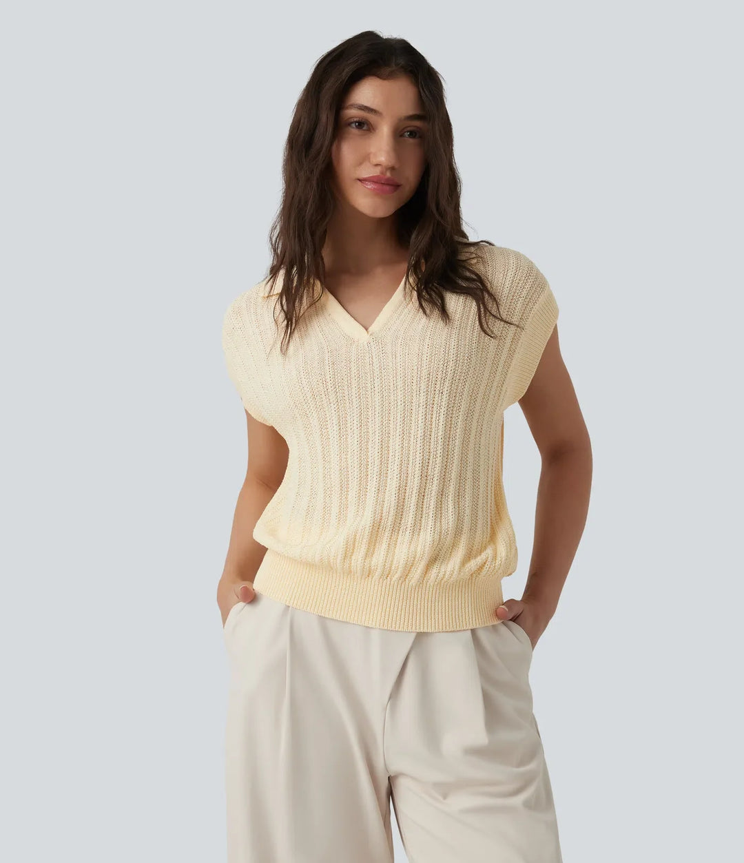 Polo Cap Sleeve Work Jumper