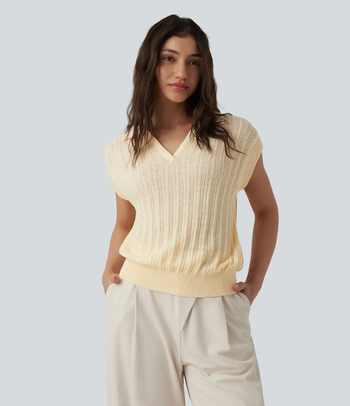 Polo Cap Sleeve Work Jumper