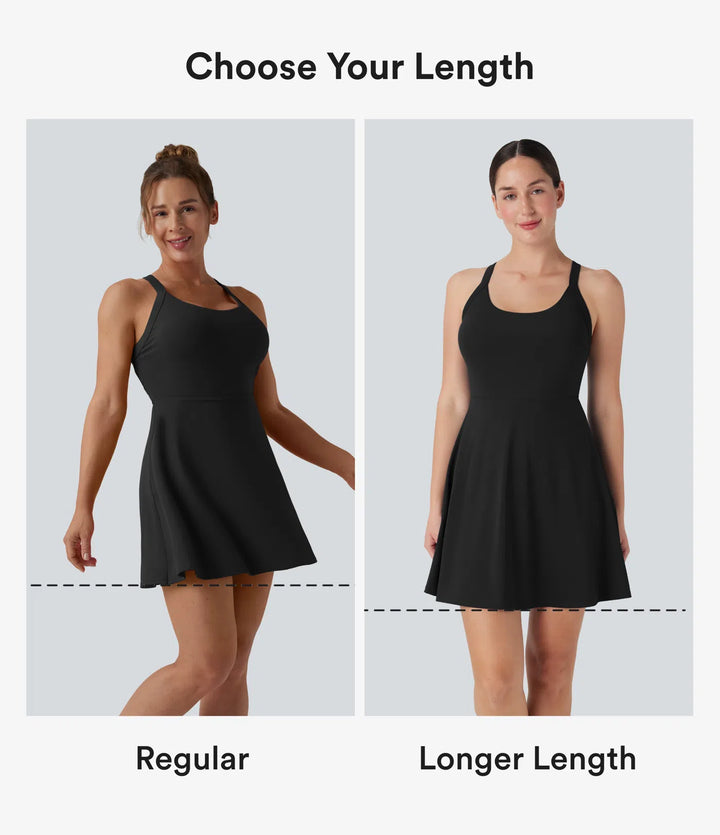SoftlyZero Airy Backless Twisted InstantCool Dance Active Dress-Easy Peezy Edition DD-F Cups