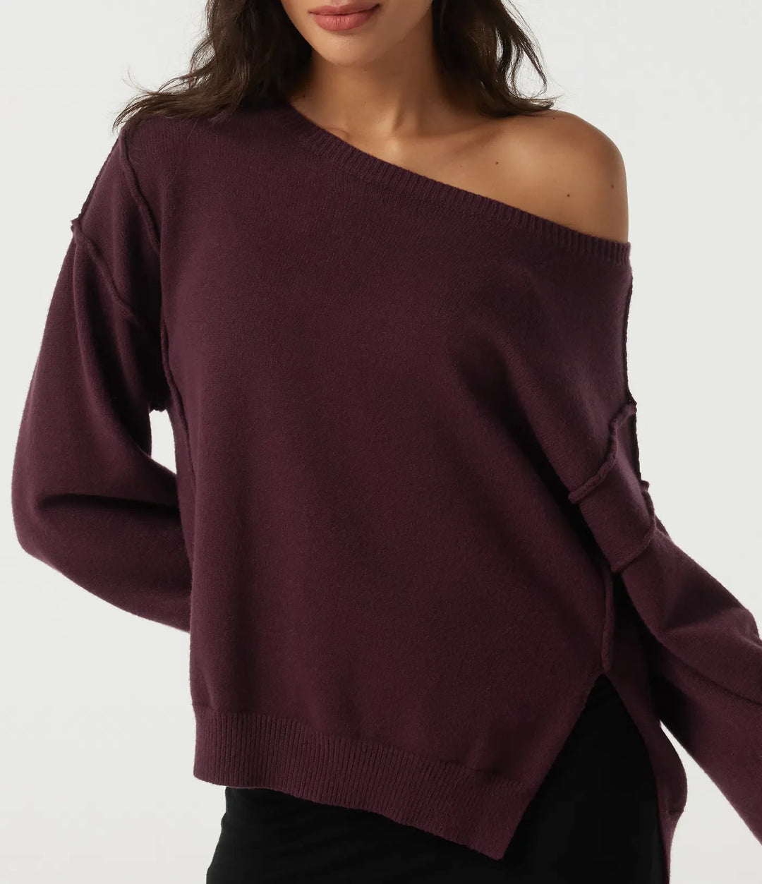 One Shoulder Long Sleeve Casual Jumper