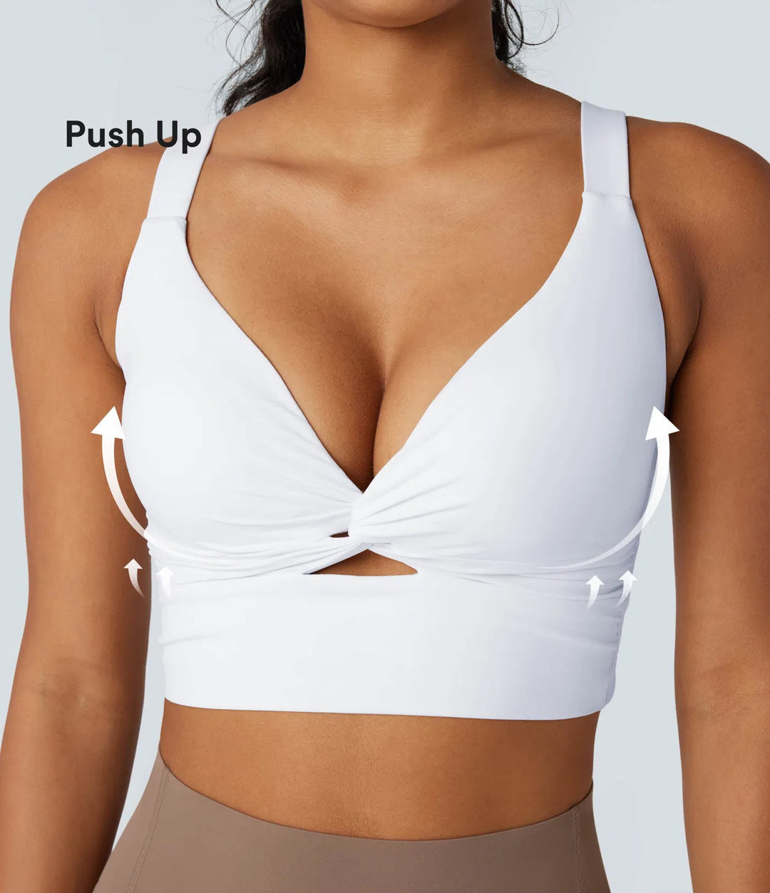 Halara UltraSculpt Light Support Molded Cups Push-Up Yoga Sports Bra