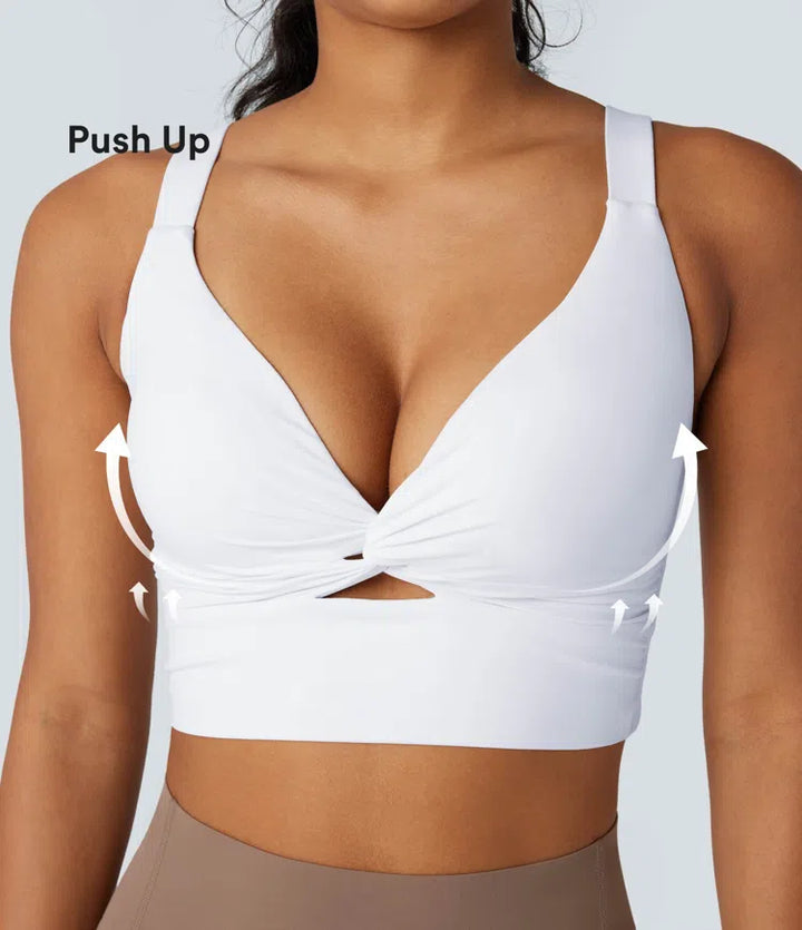 Halara UltraSculpt Light Support Molded Cups Push-Up Yoga Sports Bra