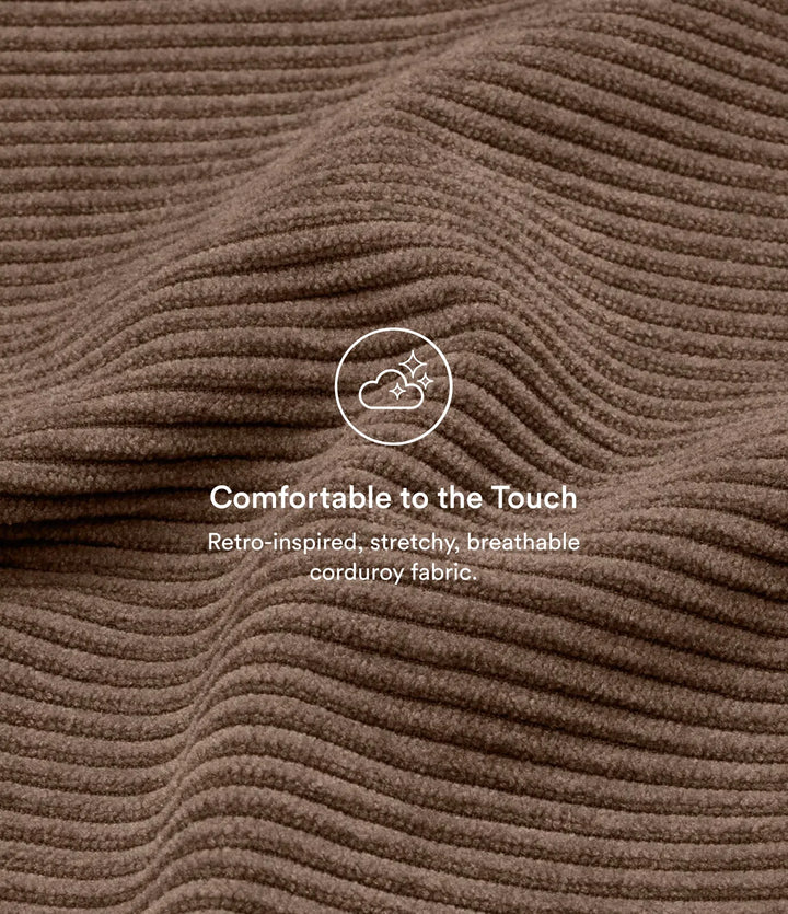 Mid Rise Zipper Pocket Corduroy Casual Trousers