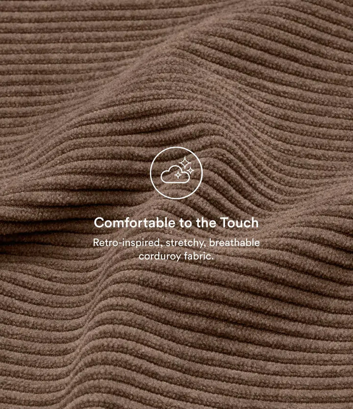 Mid Rise Zipper Pocket Corduroy Casual Trousers