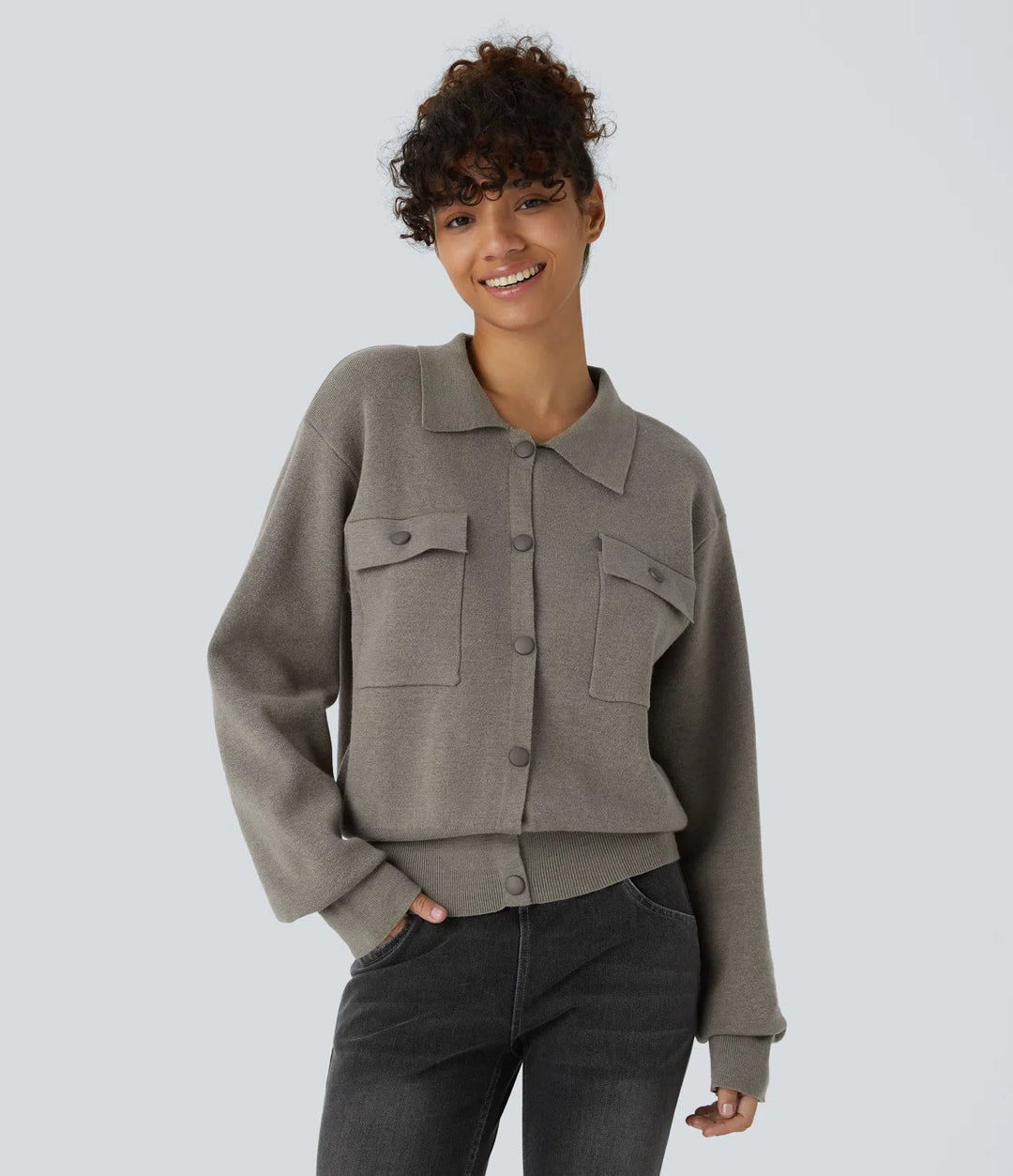 Pocket Long Sleeve Casual Jumper