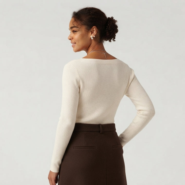 Boat Neck Long Sleeve Work Jumper