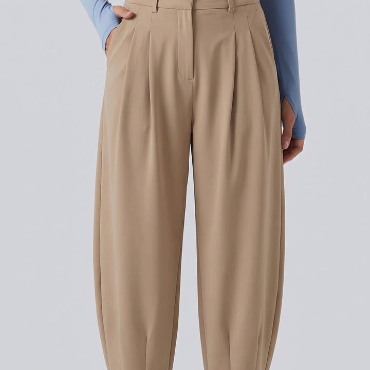 DayStretch High Waisted Barrel Leg Dance Trousers with Pockets