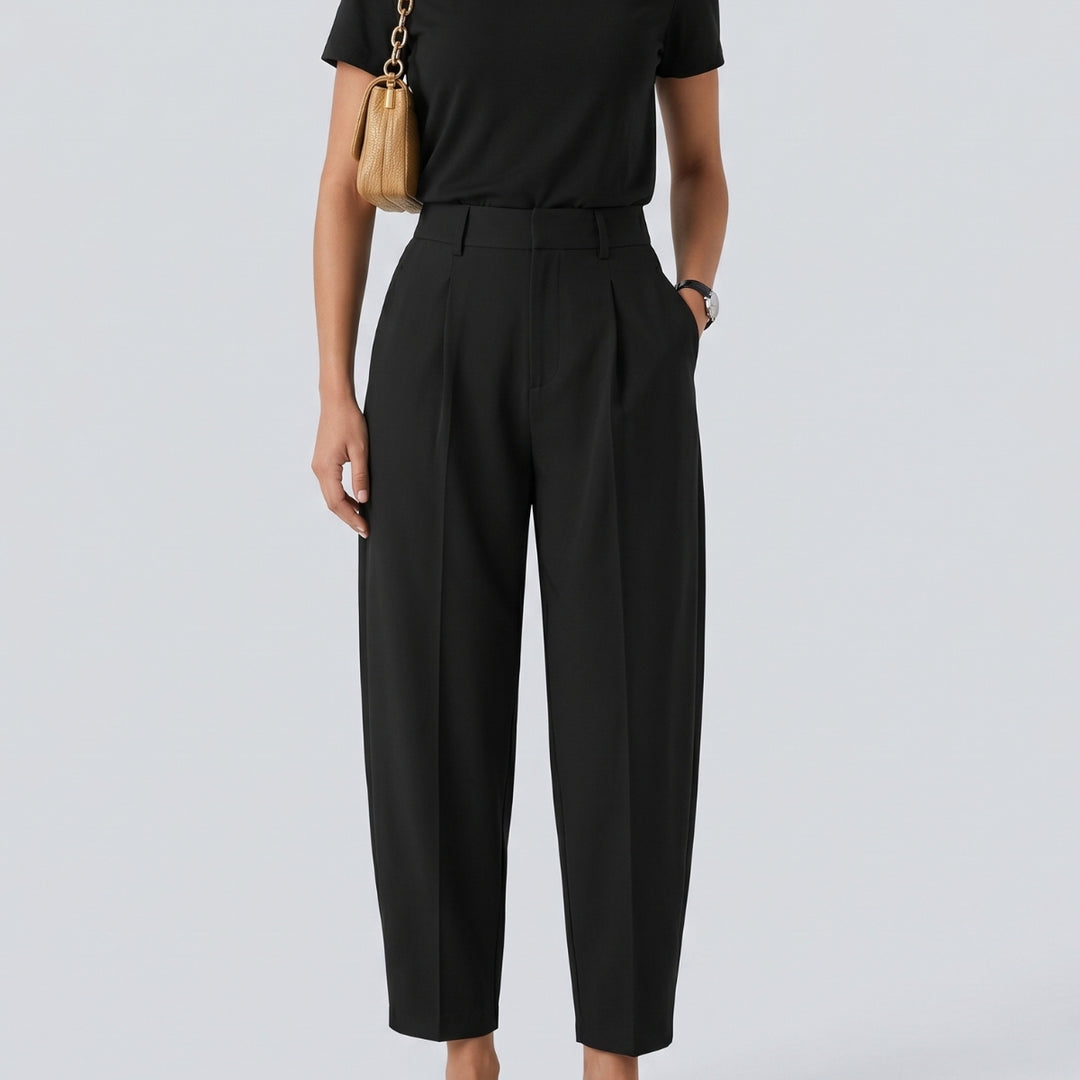 DayStretch High Waisted Barrel Leg Dance Trousers with Pockets