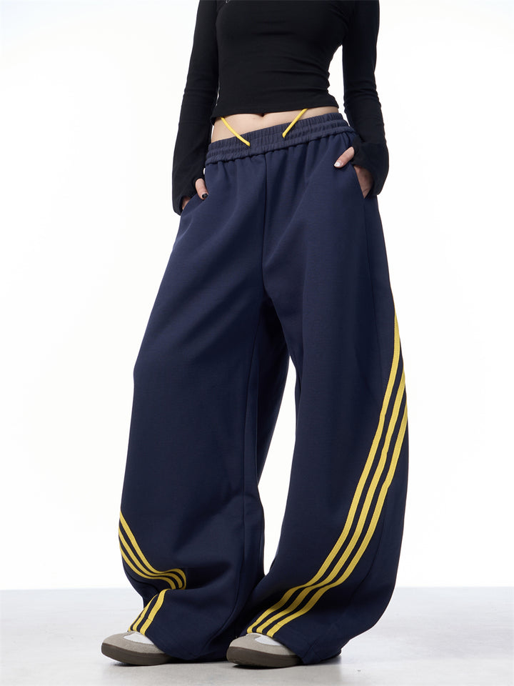 Halara DayStretch High Waisted Color Block Side Stripe Barrel Dance Trousers with Pockets