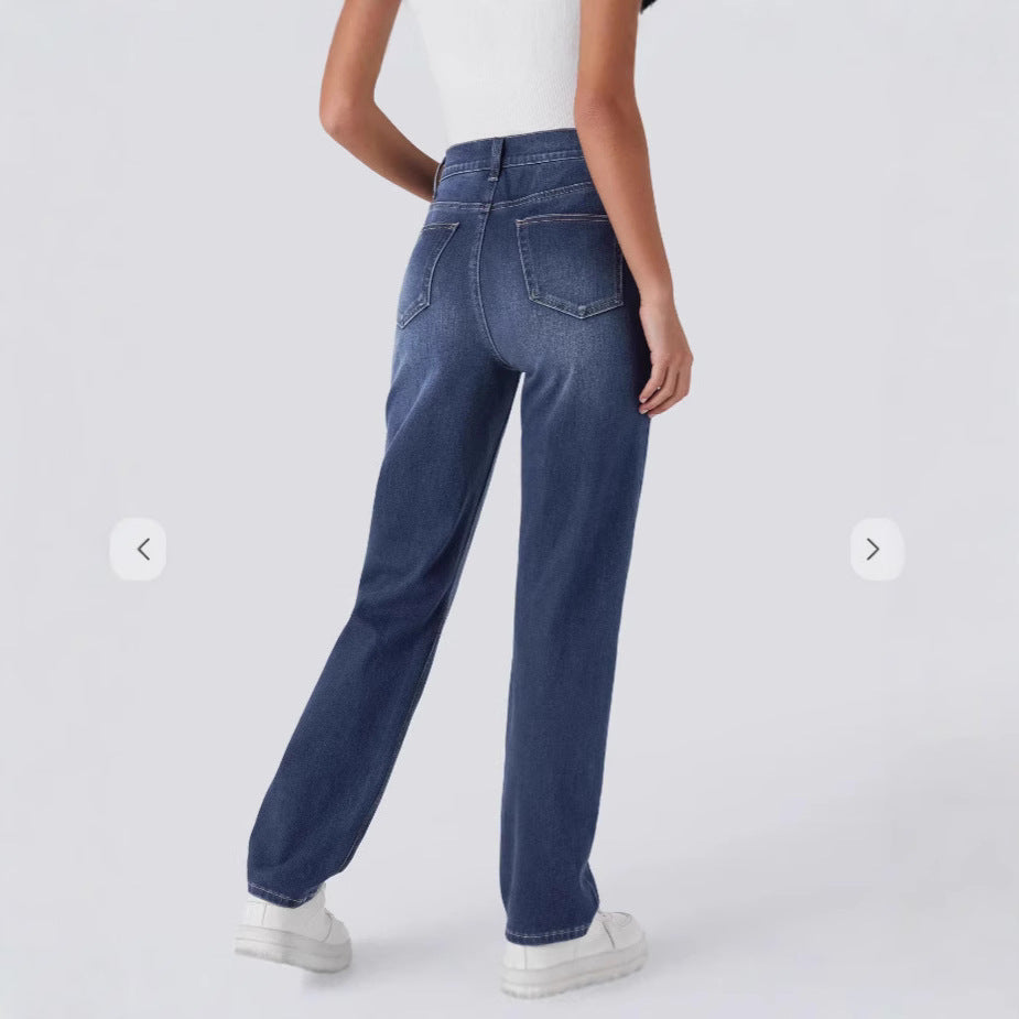 Halara Flex High Waisted Pockets Washed Casual Bootcut Jeans