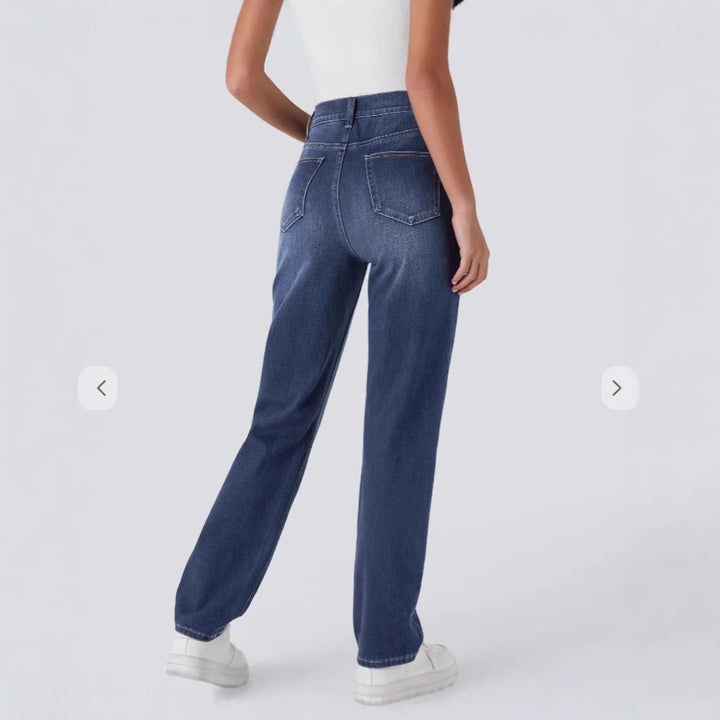 Halara Flex High Waisted Pockets Washed Casual Bootcut Jeans