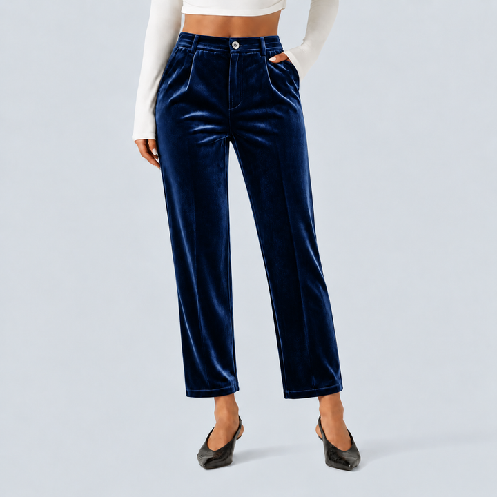 Halara Flex High Waisted Velvet Work Trousers with Pockets