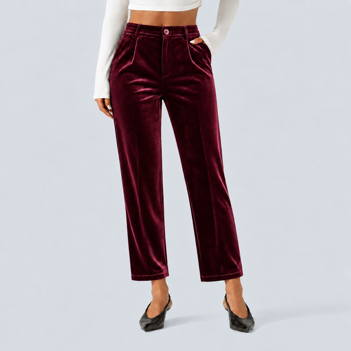 Halara Flex High Waisted Velvet Work Trousers with Pockets