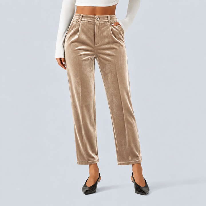 Halara Flex High Waisted Velvet Work Trousers with Pockets