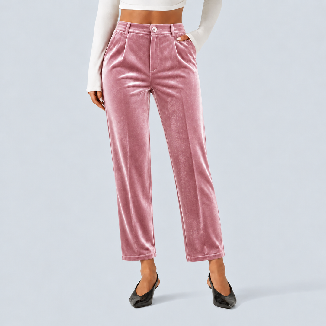 Halara Flex High Waisted Velvet Work Trousers with Pockets