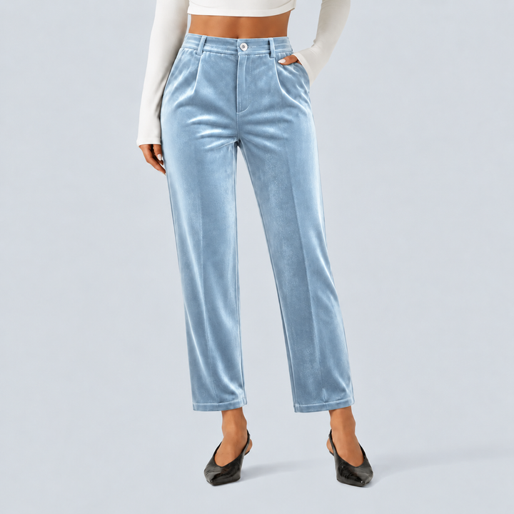 Halara Flex High Waisted Velvet Work Trousers with Pockets