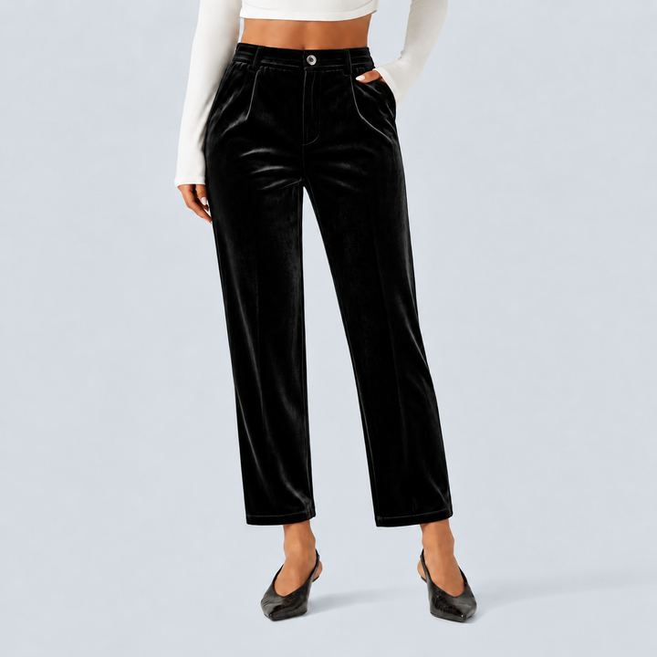 Halara Flex High Waisted Velvet Work Trousers with Pockets