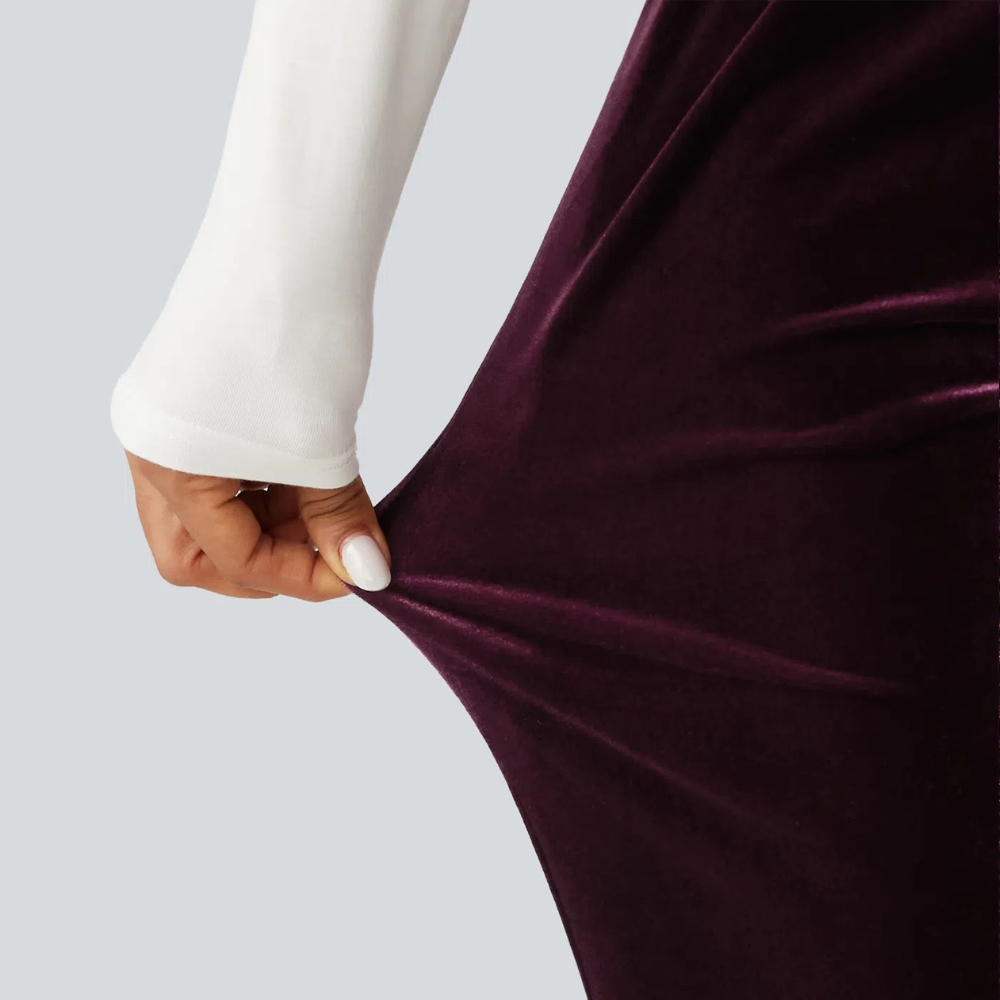 Halara Flex High Waisted Velvet Work Trousers with Pockets