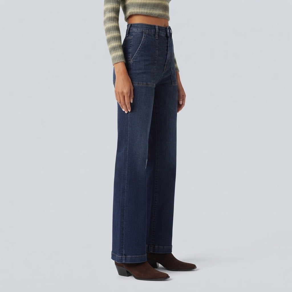 Halara Flex High Waisted Wide Leg Jeans with Pockets