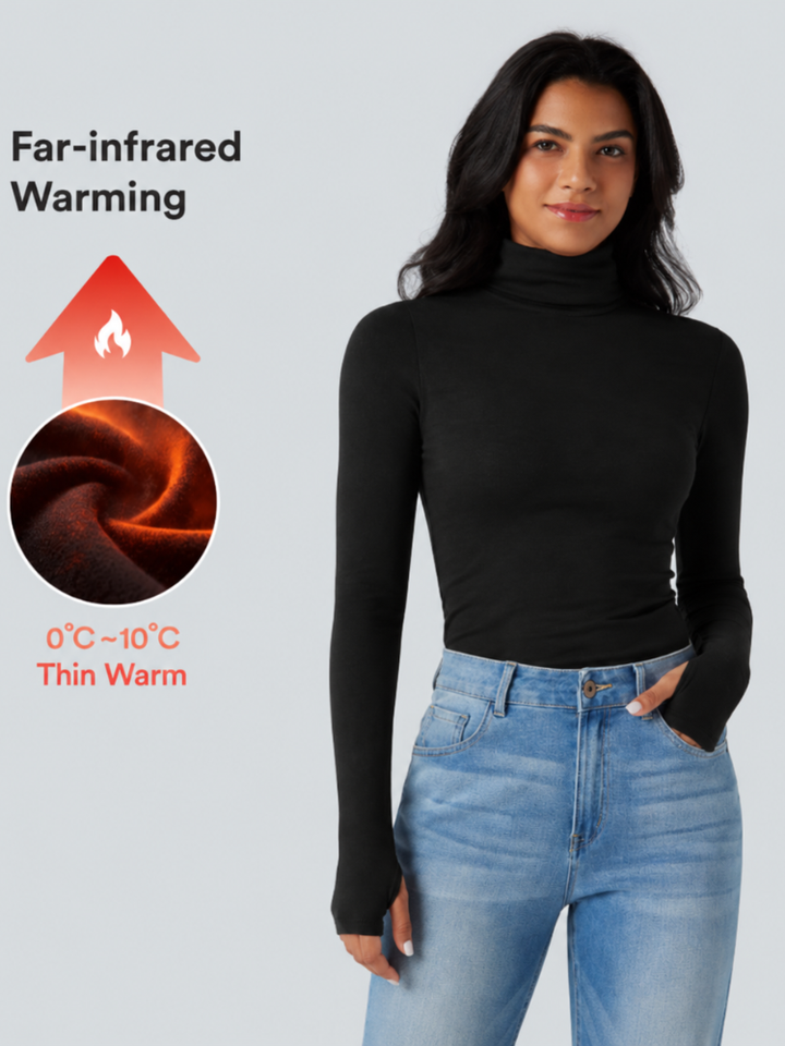 Halara HeatCore Turtleneck Long Sleeve Thumb Hole Casual Warming Top