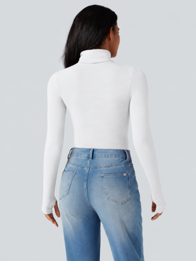 Halara HeatCore Turtleneck Long Sleeve Thumb Hole Casual Warming Top