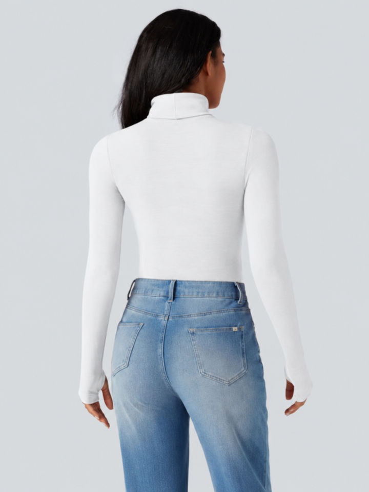 Halara HeatCore Turtleneck Long Sleeve Thumb Hole Casual Warming Top