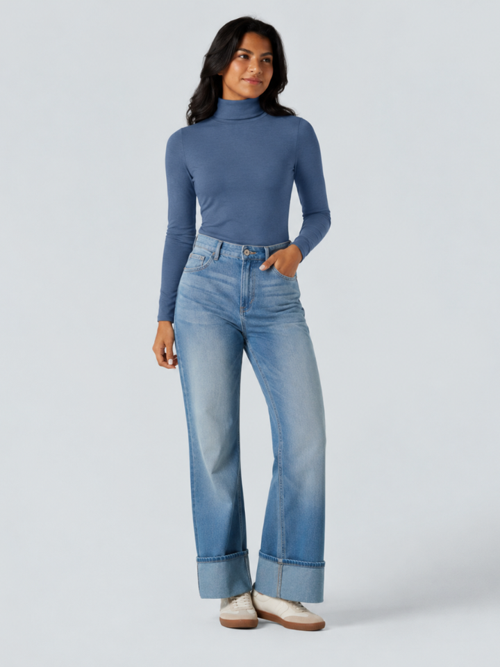 Halara HeatCore Turtleneck Long Sleeve Thumb Hole Casual Warming Top