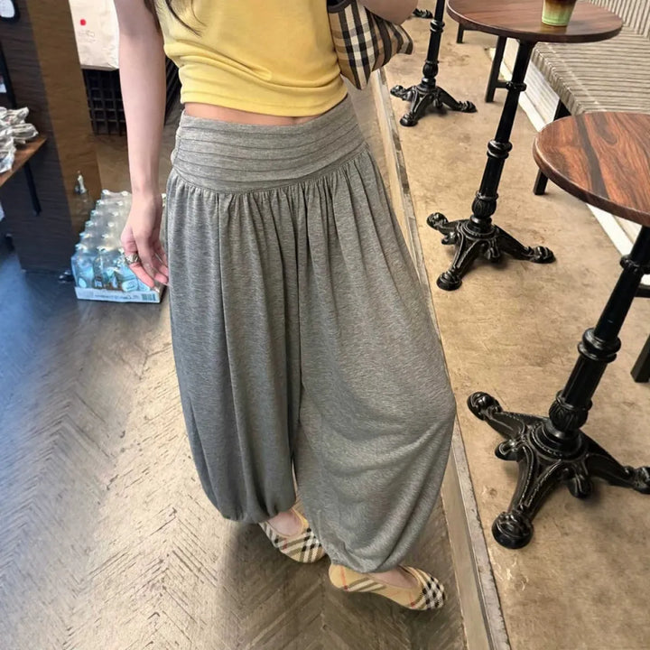 High Waisted Ruched Heathered Yoga Joggers