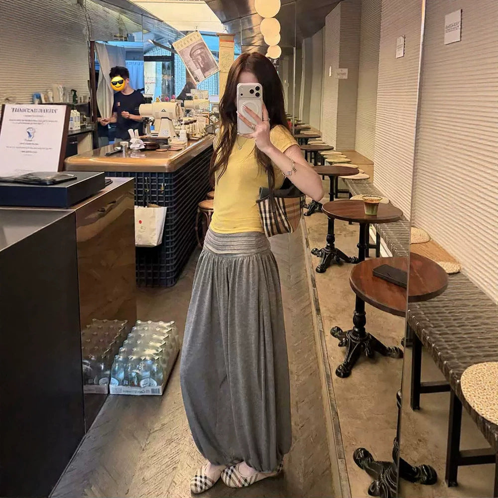 High Waisted Ruched Heathered Yoga Joggers