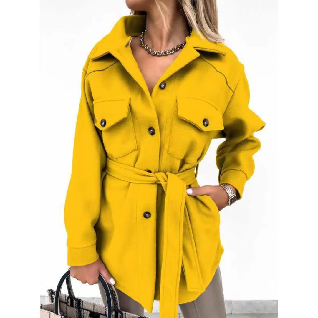 Long Sleeve Fleece Casual Jacket with Pockets
