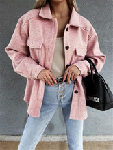 Long Sleeve Fleece Casual Jacket with Pockets