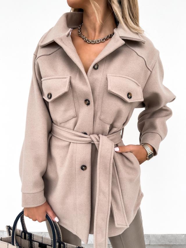 Long Sleeve Fleece Casual Jacket with Pockets