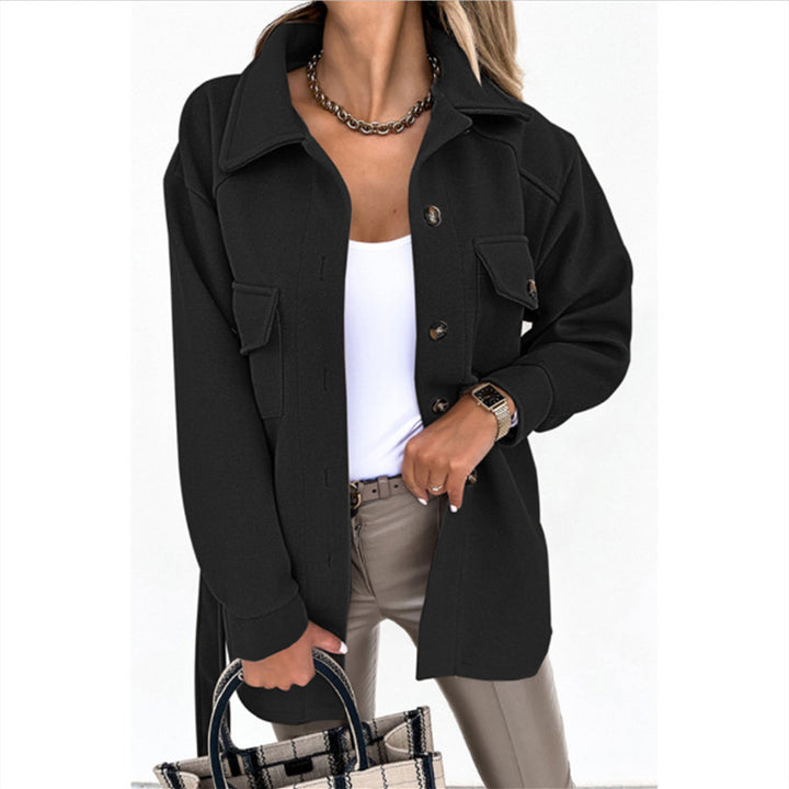 Long Sleeve Fleece Casual Jacket with Pockets
