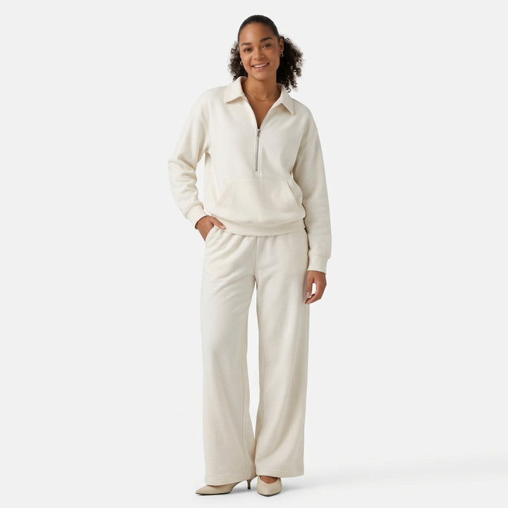 Long Sleeve Straight Leg Work Shirt Jumpsuit with Pockets-Easy Peezy Edition