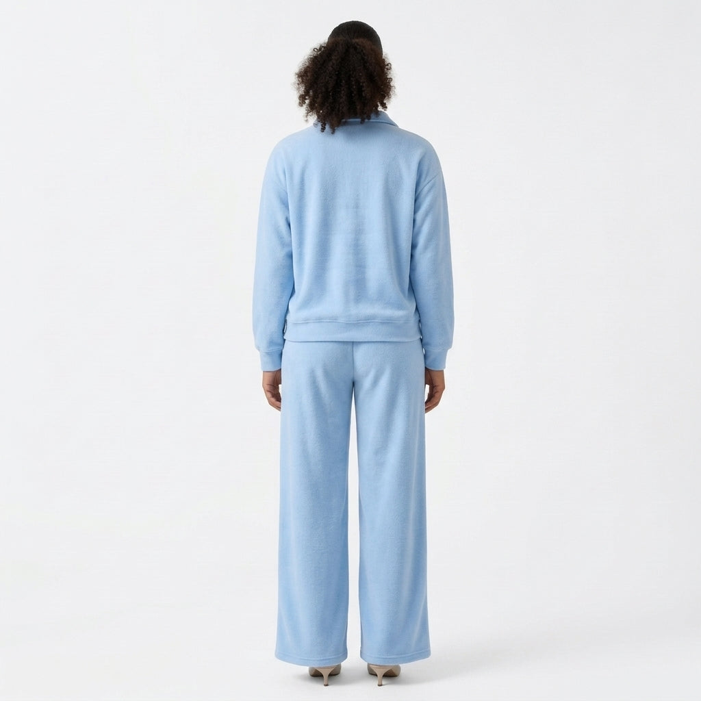 Long Sleeve Straight Leg Work Shirt Jumpsuit with Pockets-Easy Peezy Edition