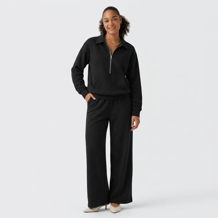 Long Sleeve Straight Leg Work Shirt Jumpsuit with Pockets-Easy Peezy Edition