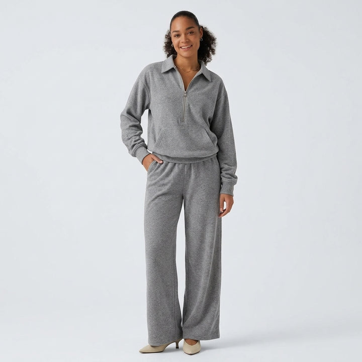Long Sleeve Straight Leg Work Shirt Jumpsuit with Pockets-Easy Peezy Edition