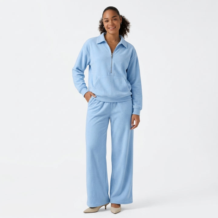 Long Sleeve Straight Leg Work Shirt Jumpsuit with Pockets-Easy Peezy Edition