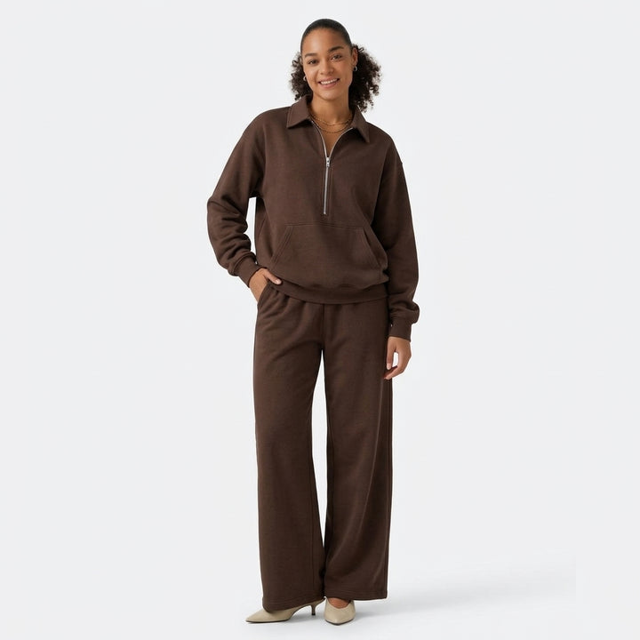 Long Sleeve Straight Leg Work Shirt Jumpsuit with Pockets-Easy Peezy Edition