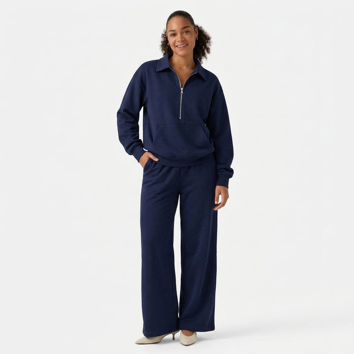 Long Sleeve Straight Leg Work Shirt Jumpsuit with Pockets-Easy Peezy Edition