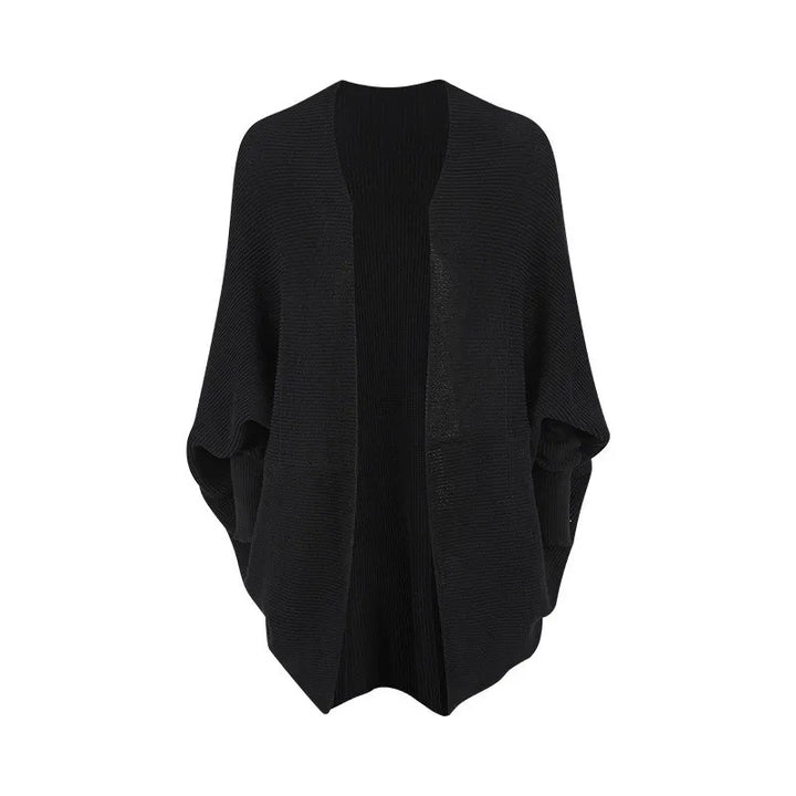 Open Front Dropped Batwing Long Sleeve Casual Cardigan