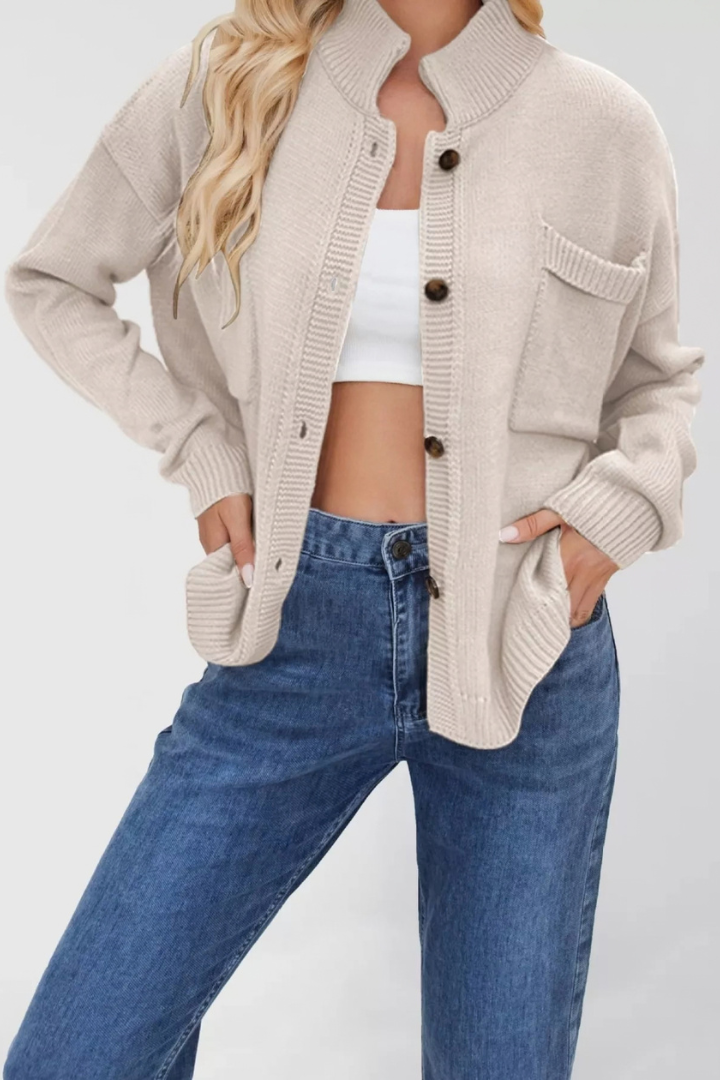 Pocket Long Sleeve Casual Jumper