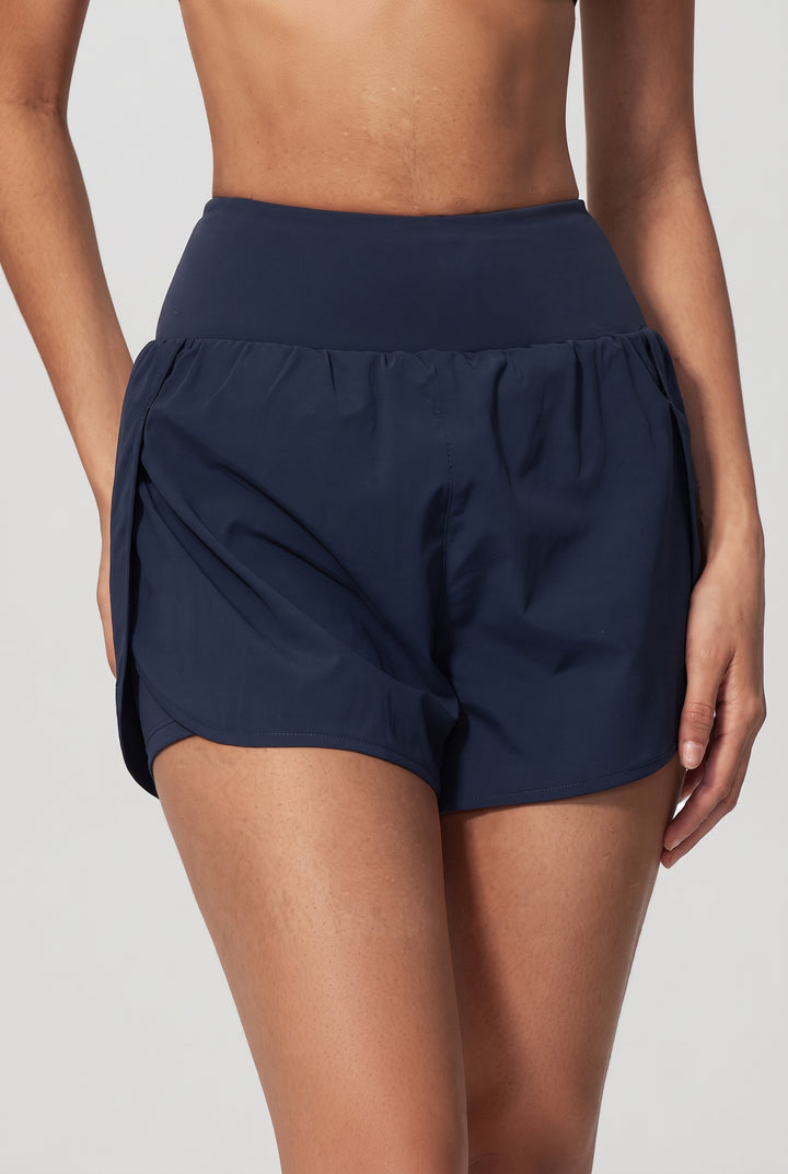 SoftlyZero Airy Crossover High Waisted 2-in-1 InstantCool Yoga Shorts 5&